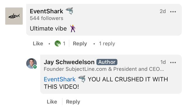 LinkedIn comment from Jay Schwedelson