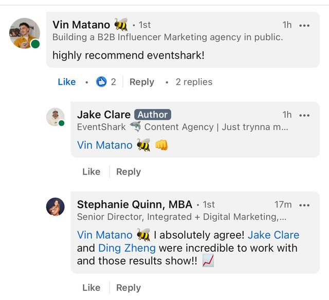 Slack message from a client calling the video so damn good