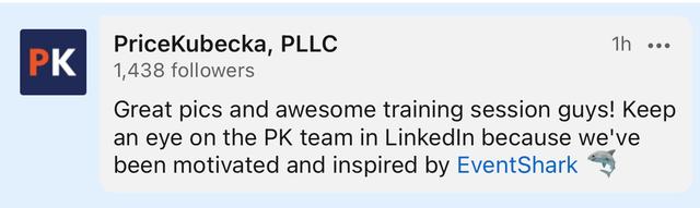 LinkedIn comment from PriceKubecka