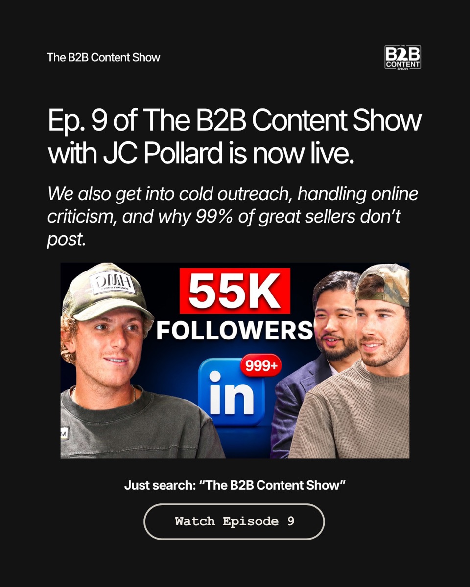 JC Pollard with hosts Jake Clare and Ding Zheng for episode 9